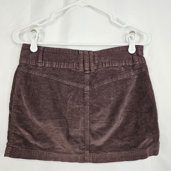 Free People We The Free Joanie Corduroy Button Front Mini Skirt Brown Size 26 - Picture 6 of 11